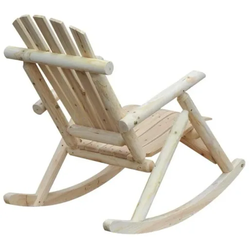 Schaukelstuhl Holz Schwingsessel Tannenholz Natur