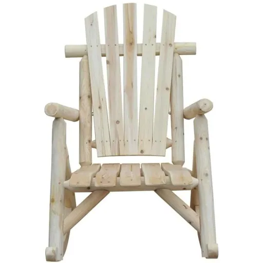 Schaukelstuhl Holz Schwingsessel Tannenholz Natur