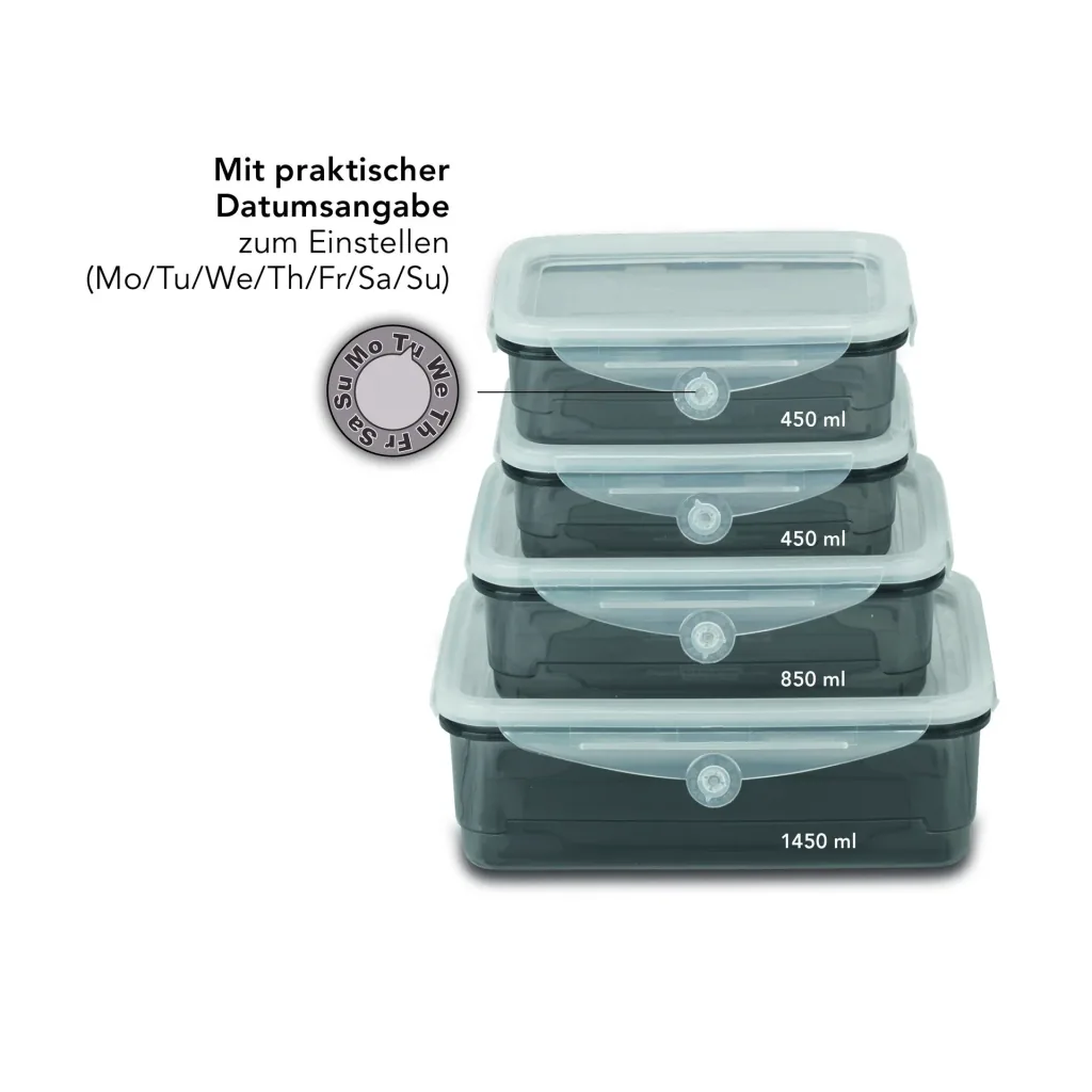 Frischhalte-Dosen-Set, 8-teilig