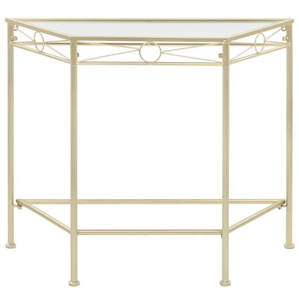 Beistelltisch Vintage-Stil 87x34x73 cm Metall gold