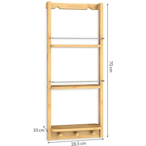 Bambus Duschregal - Badezimmerschrank - Regal- 70x28,5x10cm