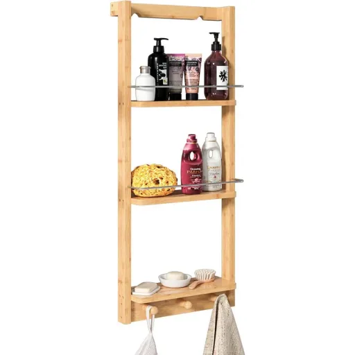 Bambus Duschregal - Badezimmerschrank - Regal- 70x28,5x10cm
