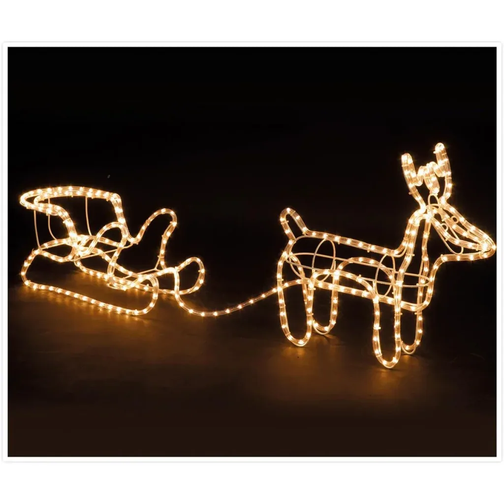 Rentier mit Schlitten - Weihnachtsbeleuchtung - WITH Perel Smart home Wifi plug for indoor - Für Android & IOS