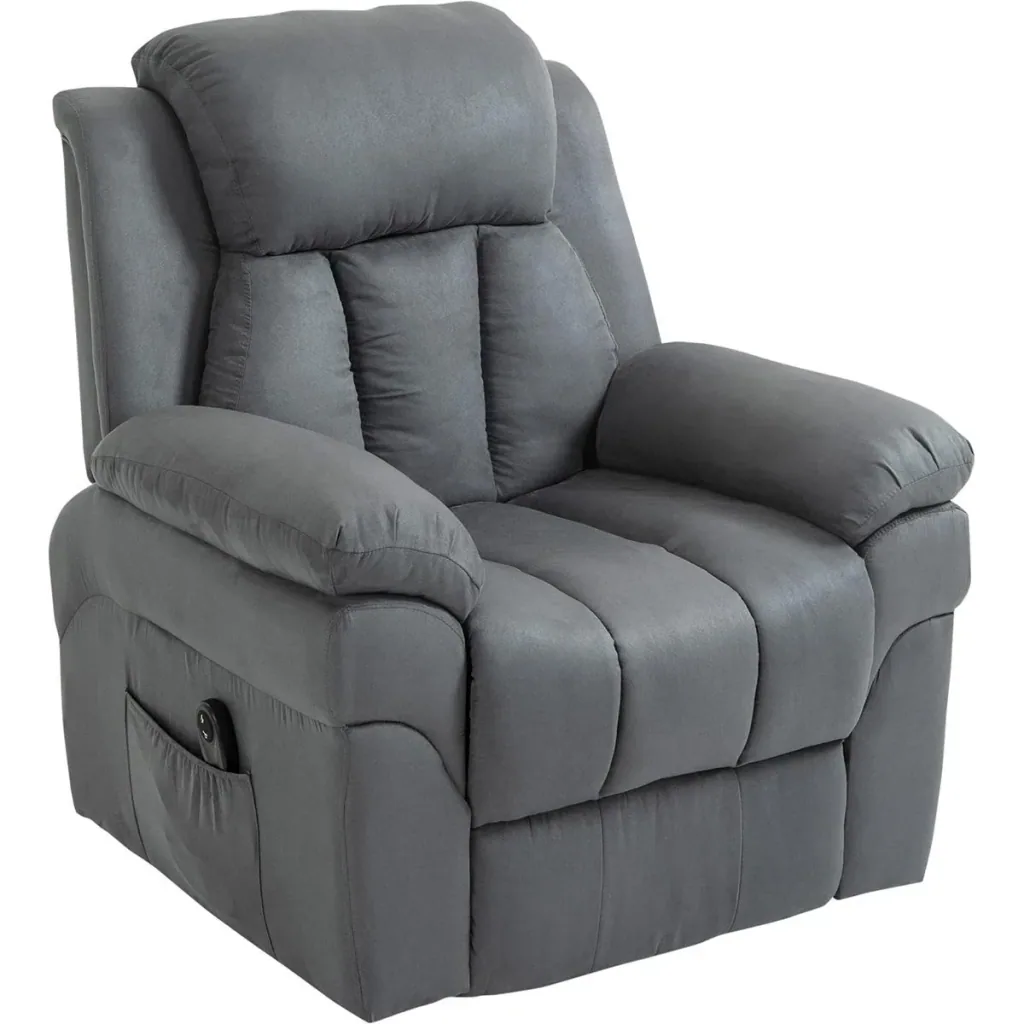 Elektrischer Fernsehsessel Aufstehsessel Relaxsessel Sessel mit Aufstehhilfe, Grau, 96 x 93 x 105 cm