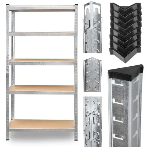 Werkzeugregal 875 kg Tragkraft verzinkt MDF 180x90x40cm - 2er Set