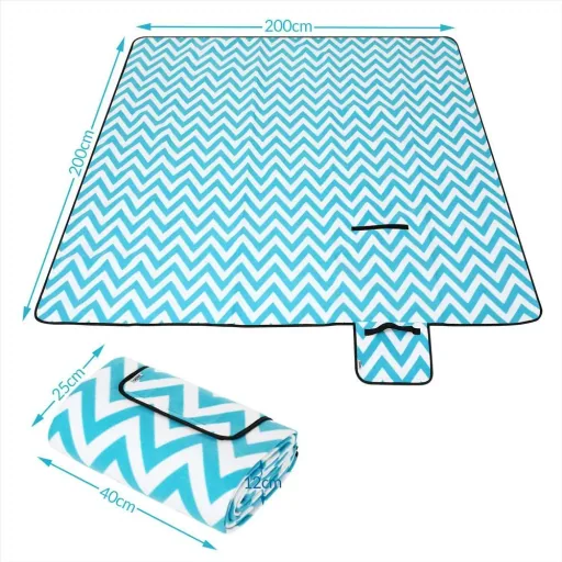 Picknickdecke mit Schlaufen Wasserdicht & Thermisch isoliert 2x2m