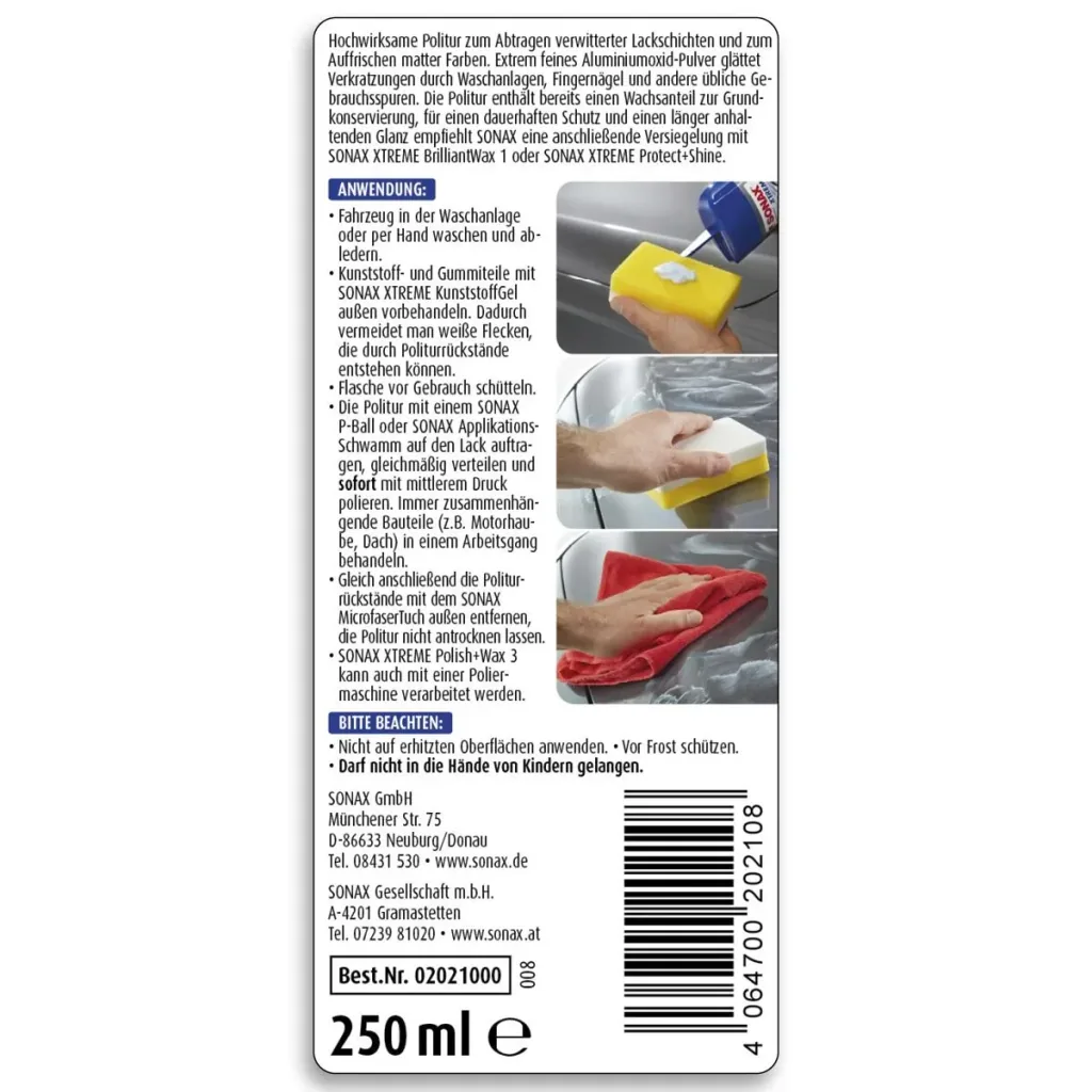 XTREME Polish+Wax 3 250 ml