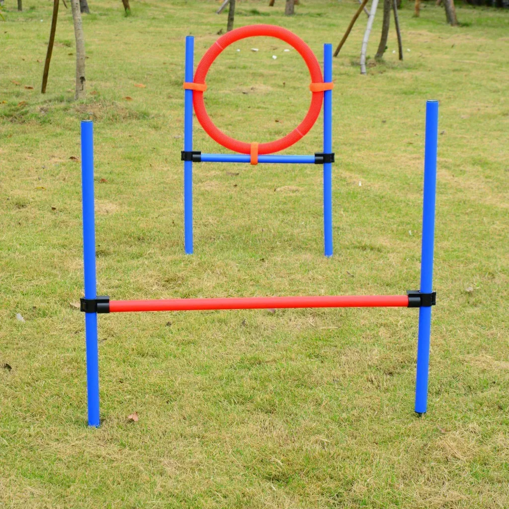 Hunde Agility Slalom Übung Sprungring Training Reifen Hürdenset