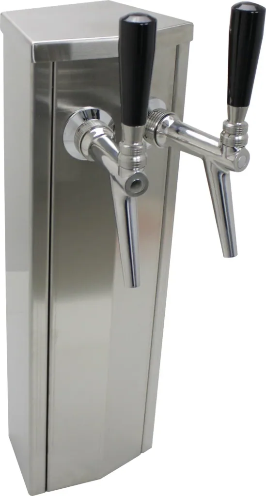 Schanksäule, Bierzapfsäule, Edelstahl, 1-leitig