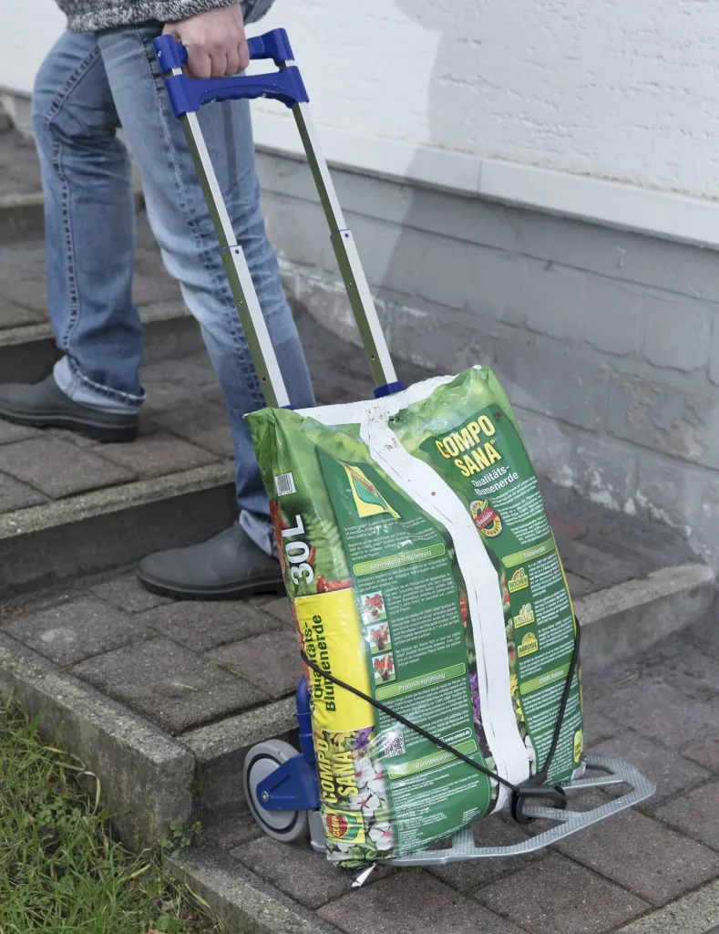 Transportkarre, klappbar mit Aluminiumschaufel, Tragekraft 70 kg