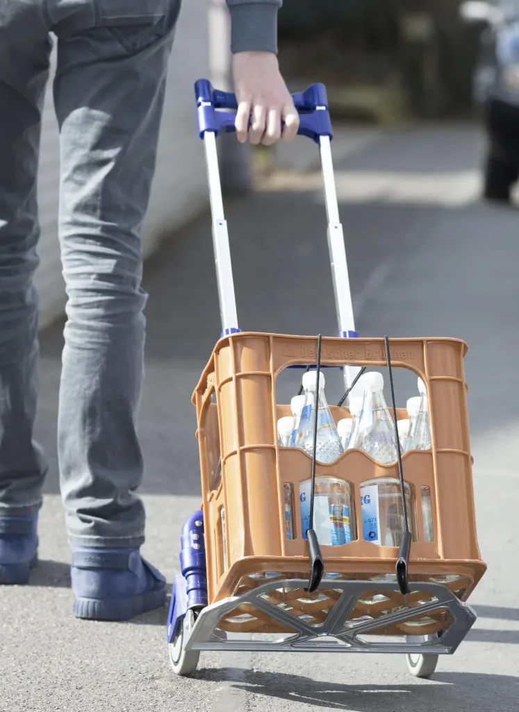 Transportkarre, klappbar mit Aluminiumschaufel, Tragekraft 70 kg
