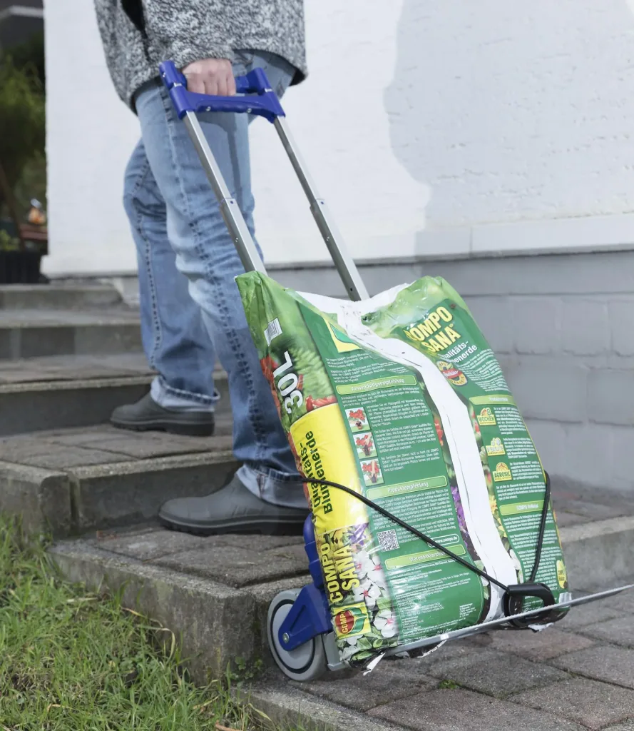 Transportkarre, klappbar mit Aluminiumschaufel, Tragekraft 70 kg