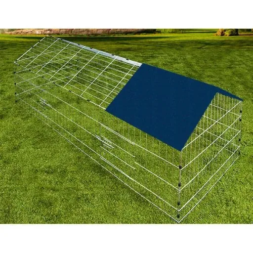 Kaninchenstall | Freilaufstall | Inklusive Sonnenschirm | 180 x 75 x 75 cm