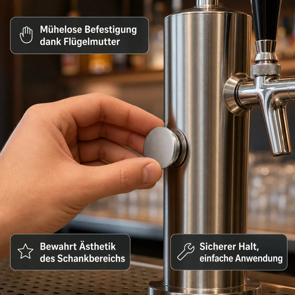 Blindstopfen für Schanksäule, matt