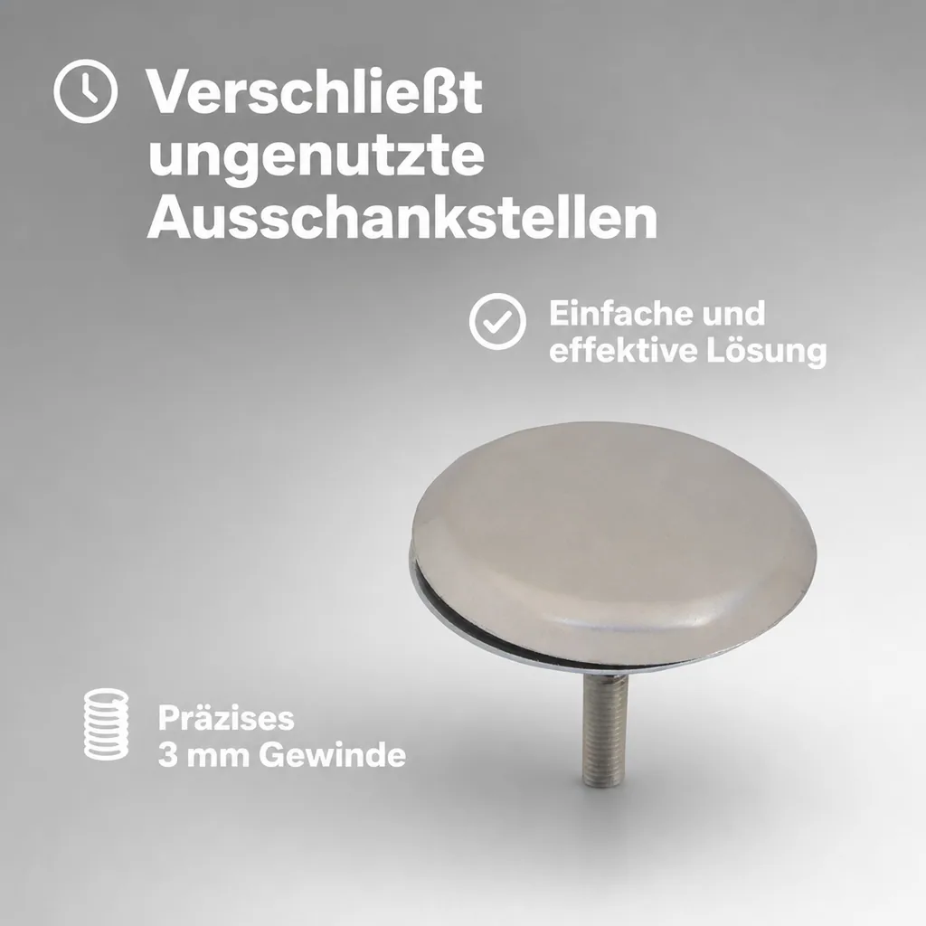 Blindstopfen für Schanksäule, matt