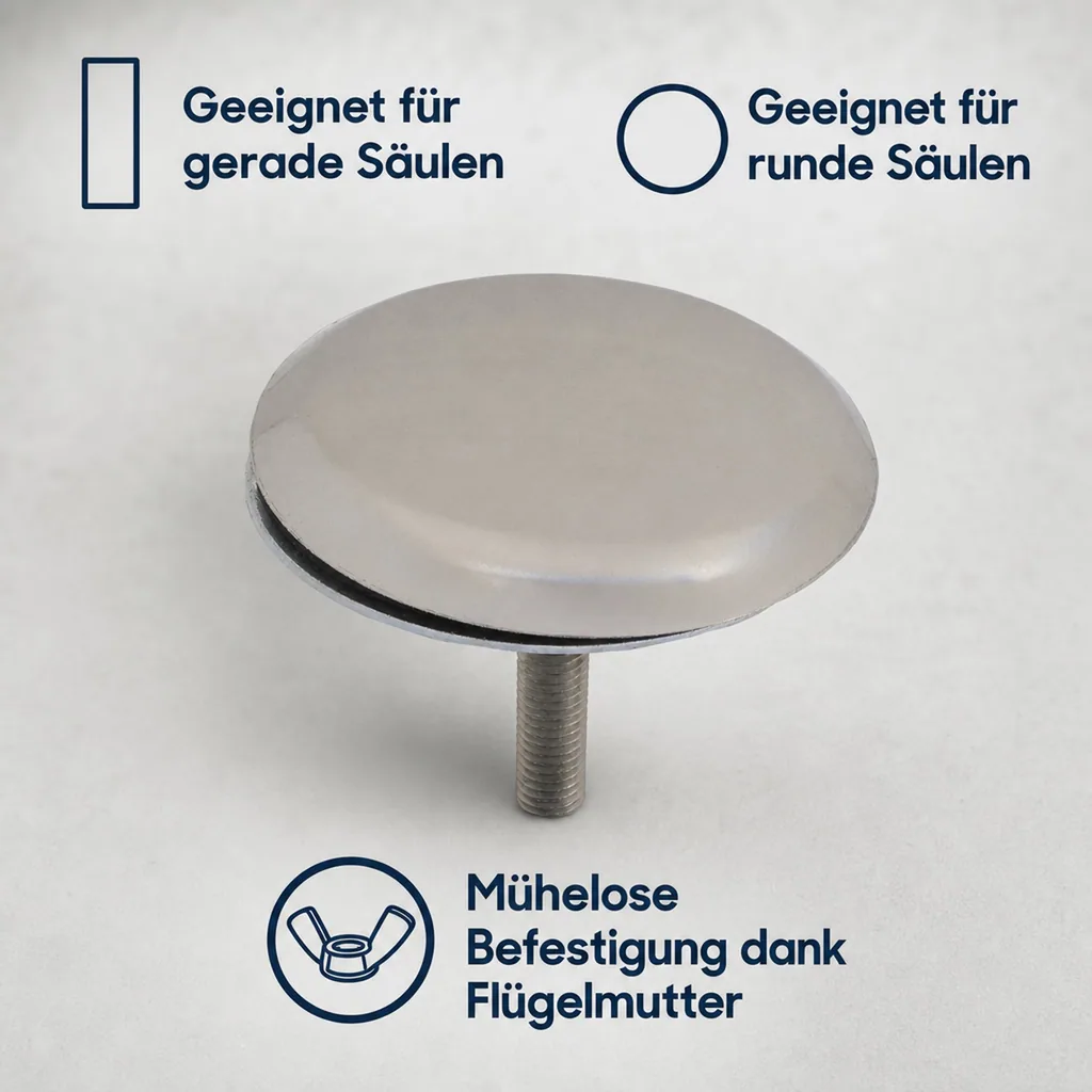 Blindstopfen für Schanksäule, matt