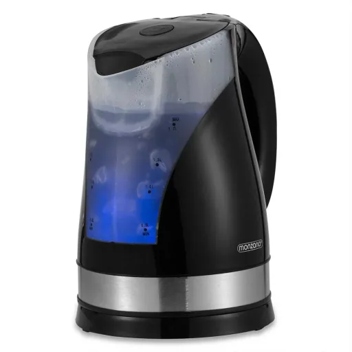 Wasserkocher Design Schwarz/Silber 1,7L