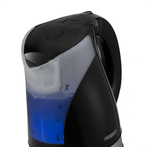 Wasserkocher Design Schwarz/Silber 1,7L