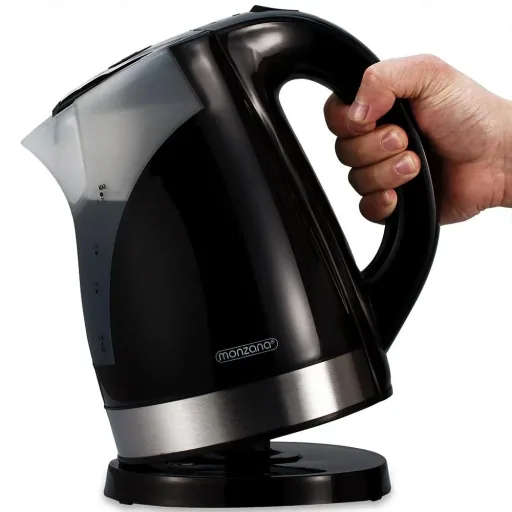 Wasserkocher Design Schwarz/Silber 1,7L
