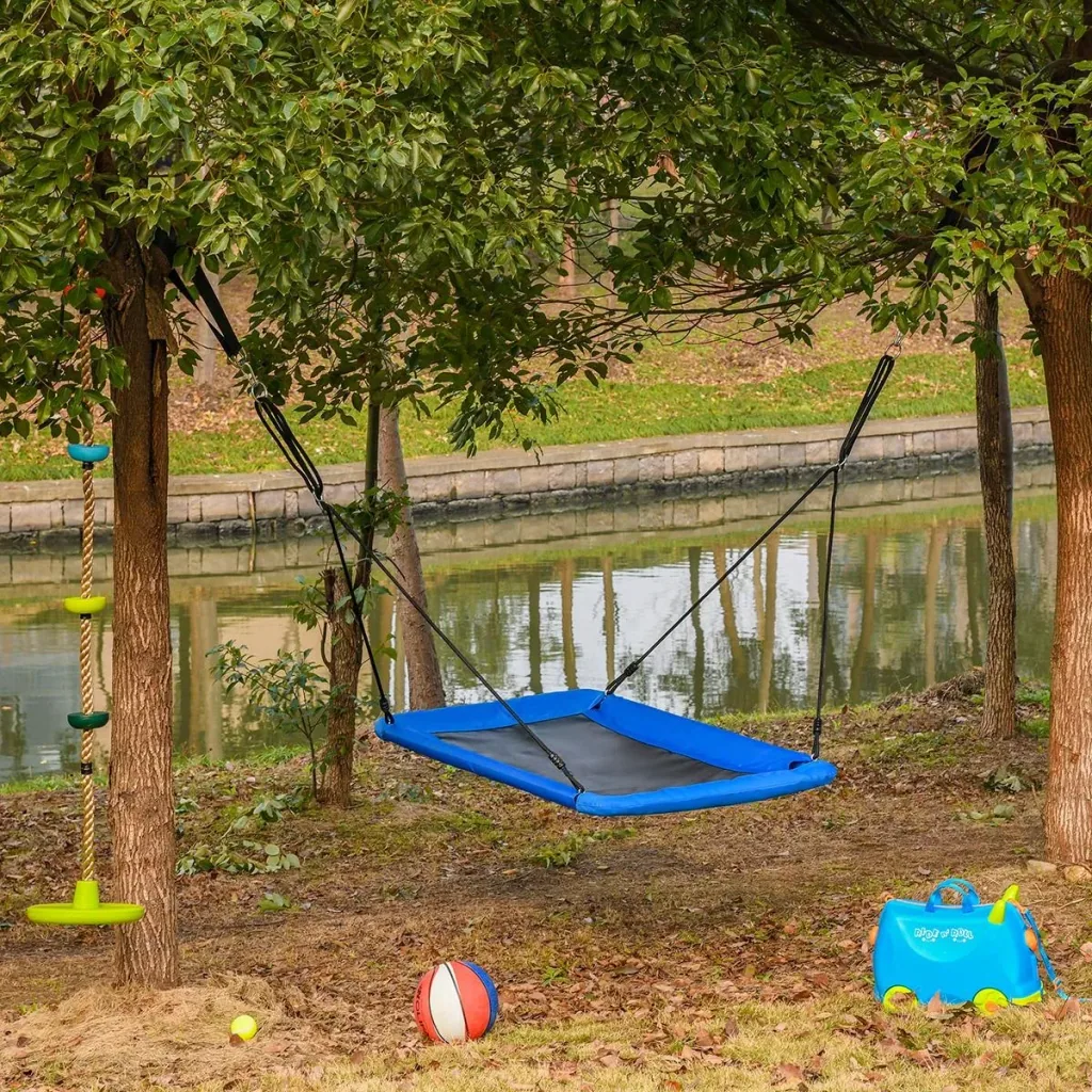 Nestschaukel für Kinder blau, schwarz