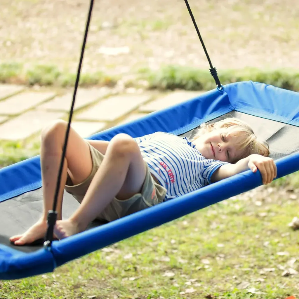 Nestschaukel für Kinder blau, schwarz