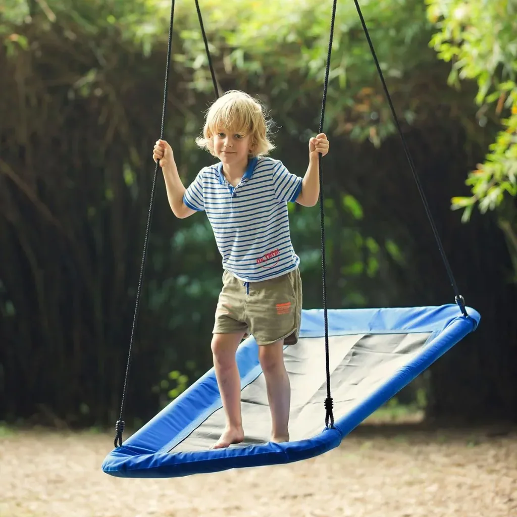 Nestschaukel für Kinder blau, schwarz