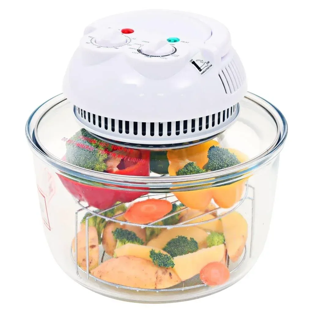 Halogen-Heißluftofen mit Aufsatzring 800 W 10 L
