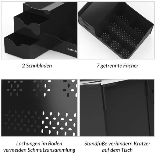 Make-up-Organizer schwarz