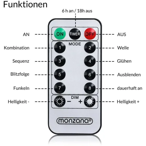 Weihnachtslichterkette - Weiß - 10m