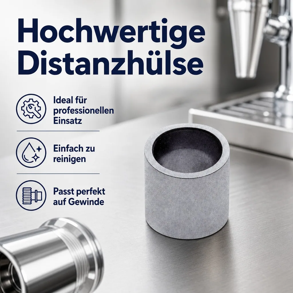 Distanzhülse, Abstandshalter, Abstandshülse - für Schankhahngewinde, 10 mm, Chrom