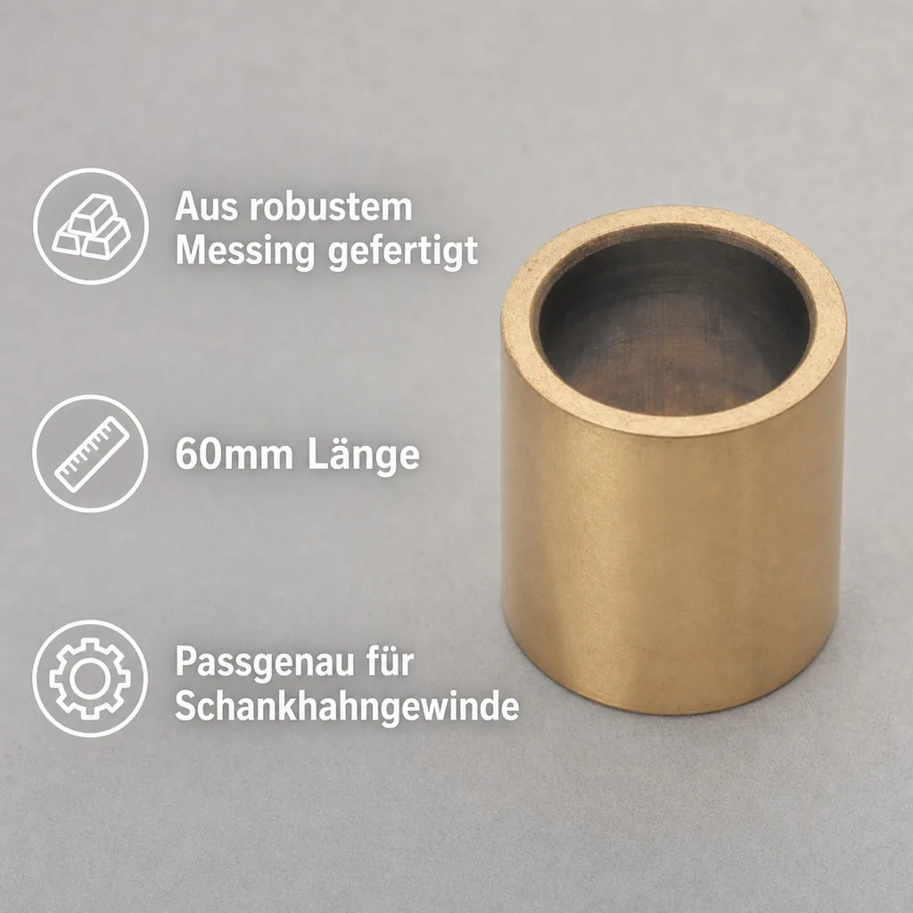 Distanzhülse für Schankhahn - Gewinde - messing, 60mm