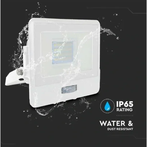 VT-128S LED-Flutlicht mit Sensor - 20 W - 1510 Lm - 6500K - Weiß