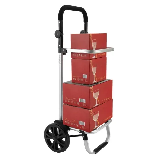 Einkaufswagen grau Aluminium 35L 31x24x54cm