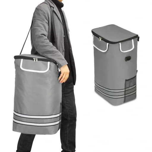 Einkaufswagen grau Aluminium 35L 31x24x54cm