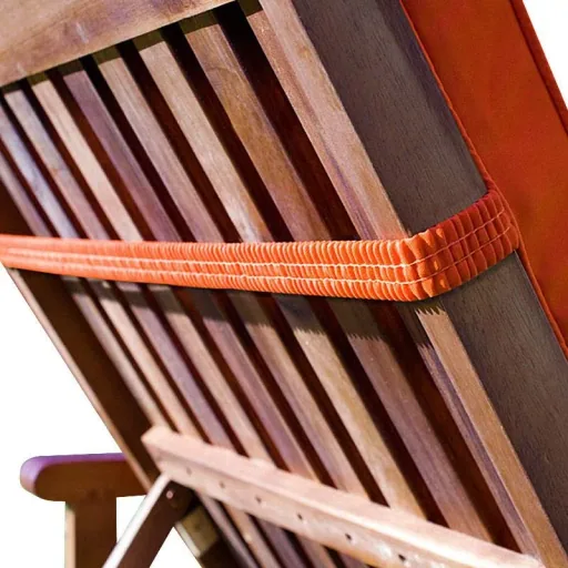 Gartenkissen - Für Liege - Orange - 173x43x6cm