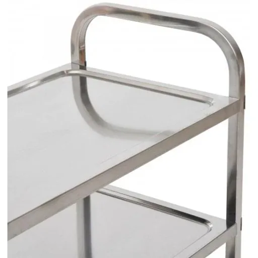 Servierwagen Küchenwagen 3 Ablage Silber