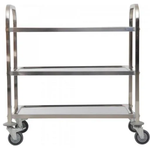 Servierwagen Küchenwagen 3 Ablage Silber