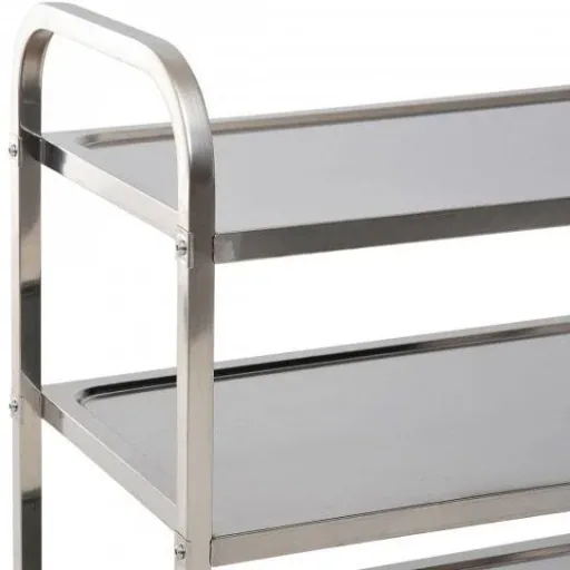 Servierwagen Küchenwagen 3 Ablage Silber