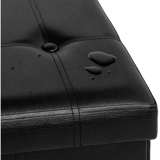 Klappbare Bank / Sitzhocker MDF - 80x40x40 cm schwarz