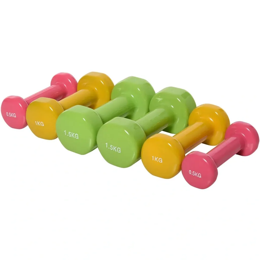 Hantel Set 6 kg bunt