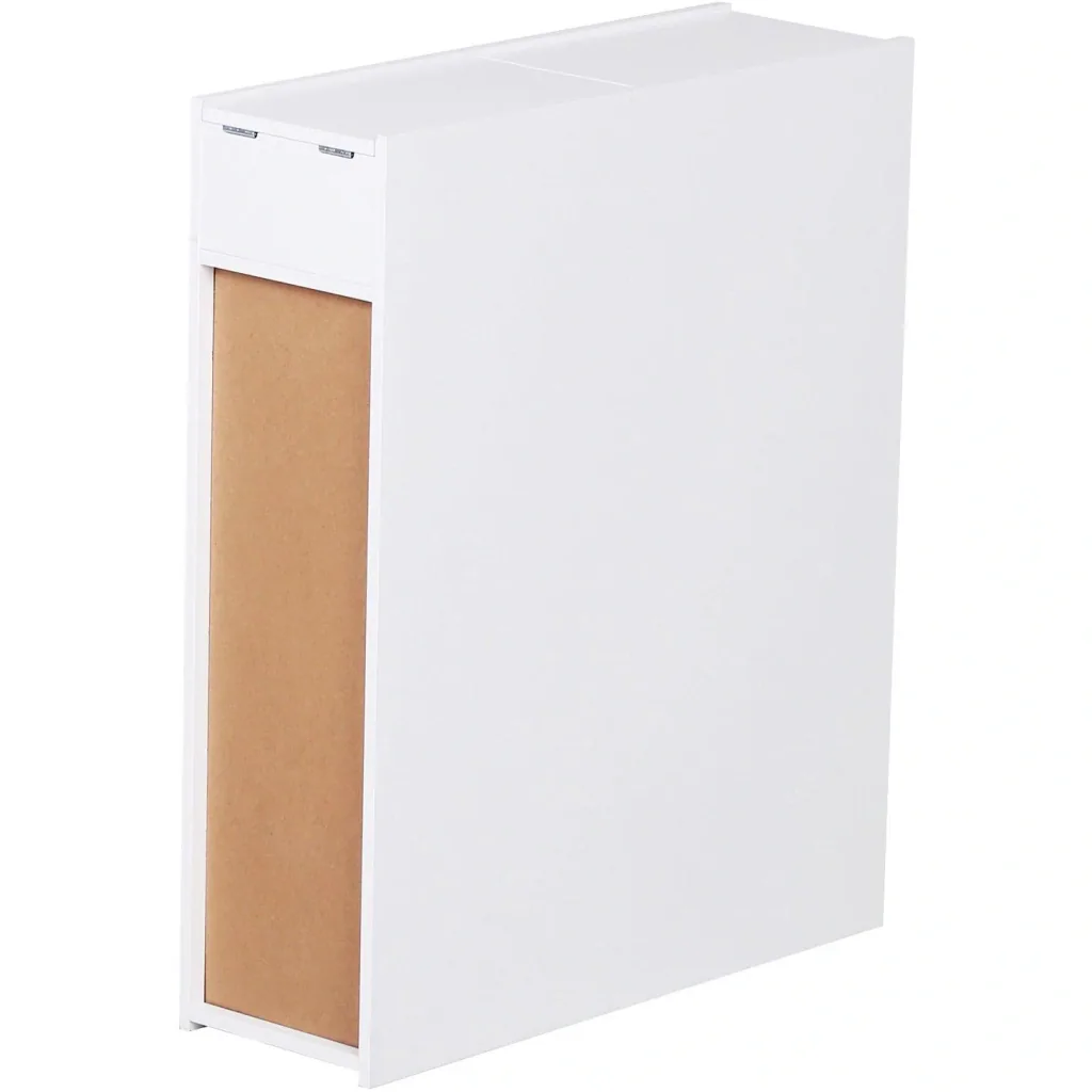 Badmöbel Badezimmerschrank Badschrank mit 2 Schubladen und 1 Ablagefach Holz Weiß 48 x 17 x 58 cm