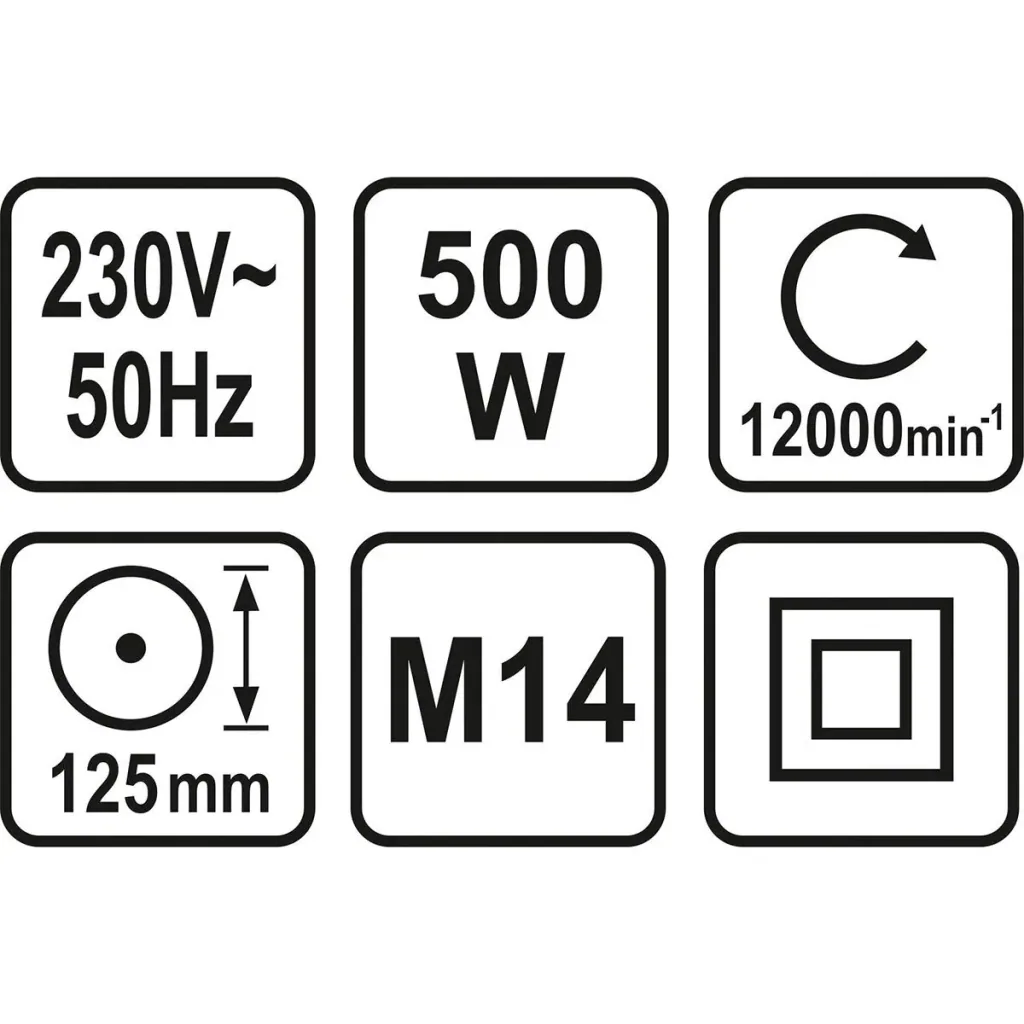 Winkelschleifer - 500W - 125mm - 230V