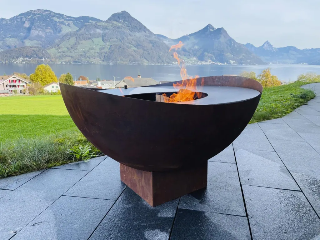 Feuerschale Wave rost, ohne Zubehör