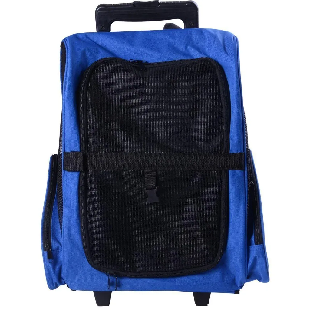 2in1 Hunde Trolley Tragetasche Rucksack blau