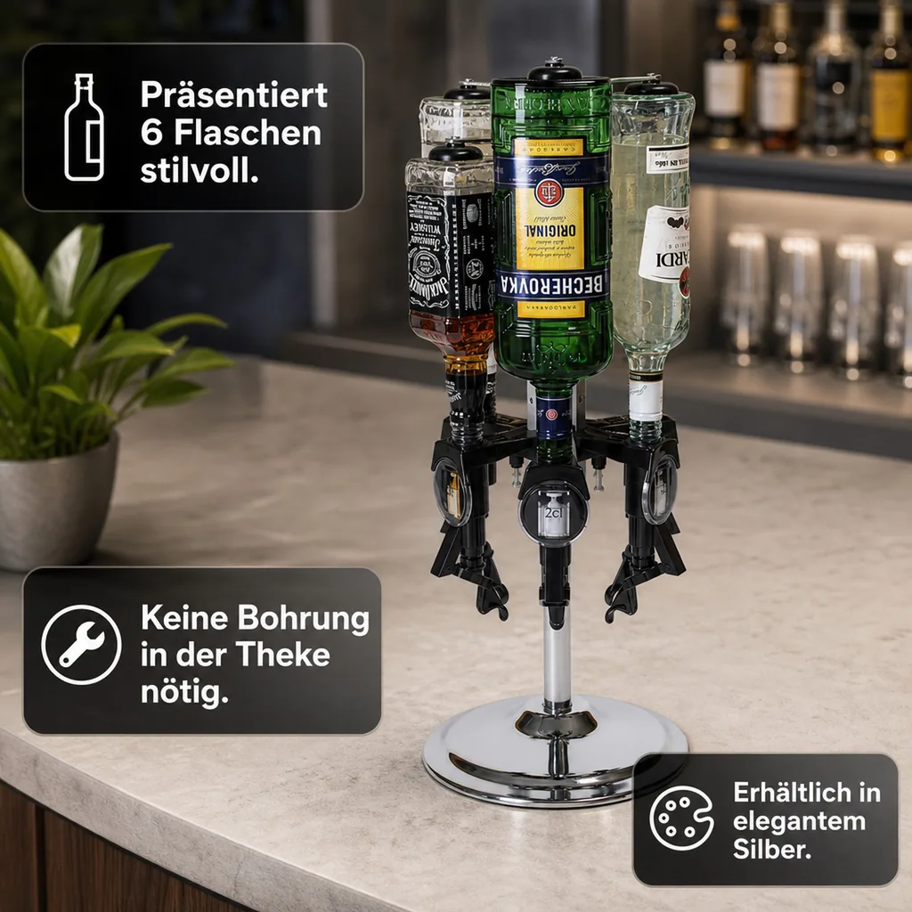 Thekenständer für 6 Flaschen