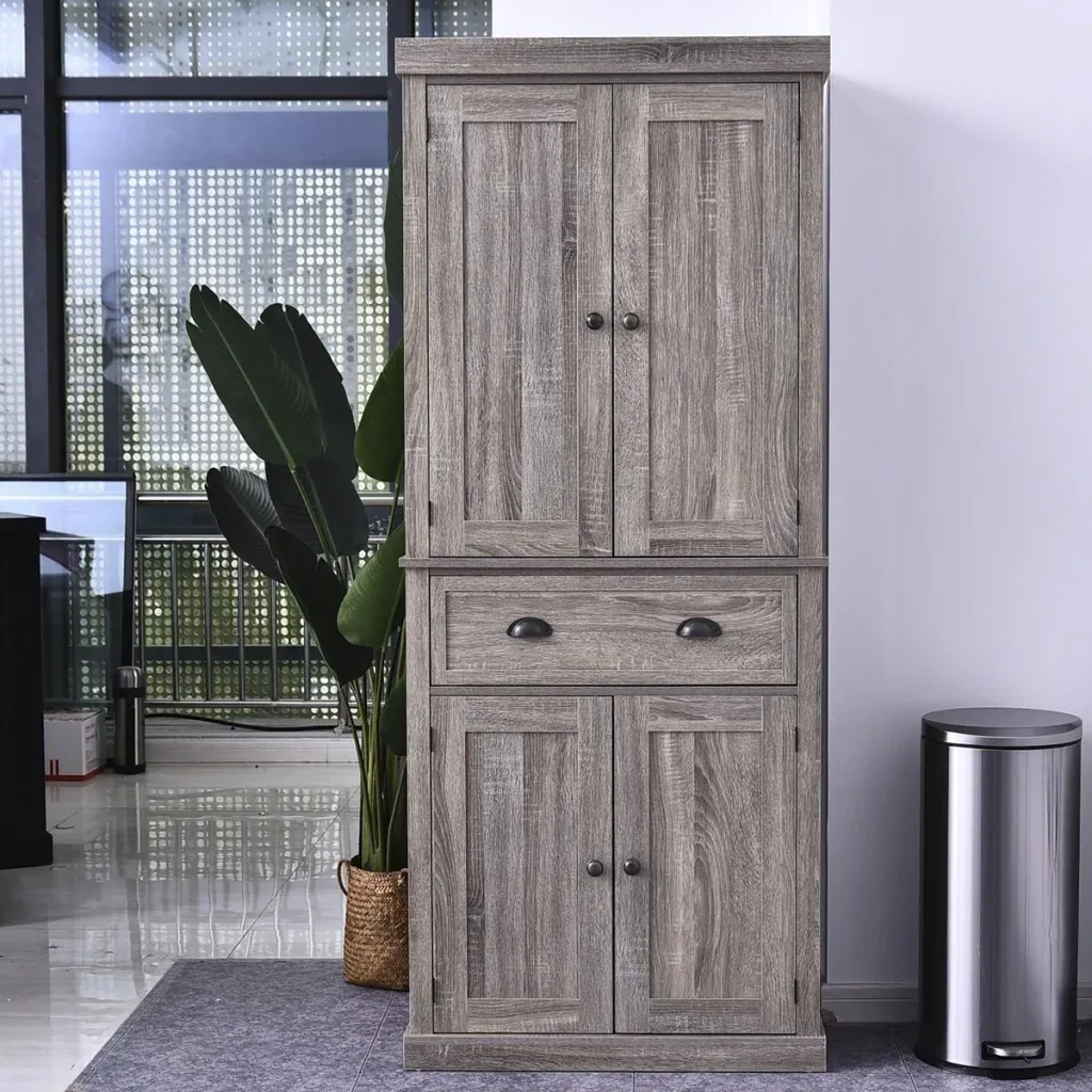 Kolonialschrank mit Schublade braun