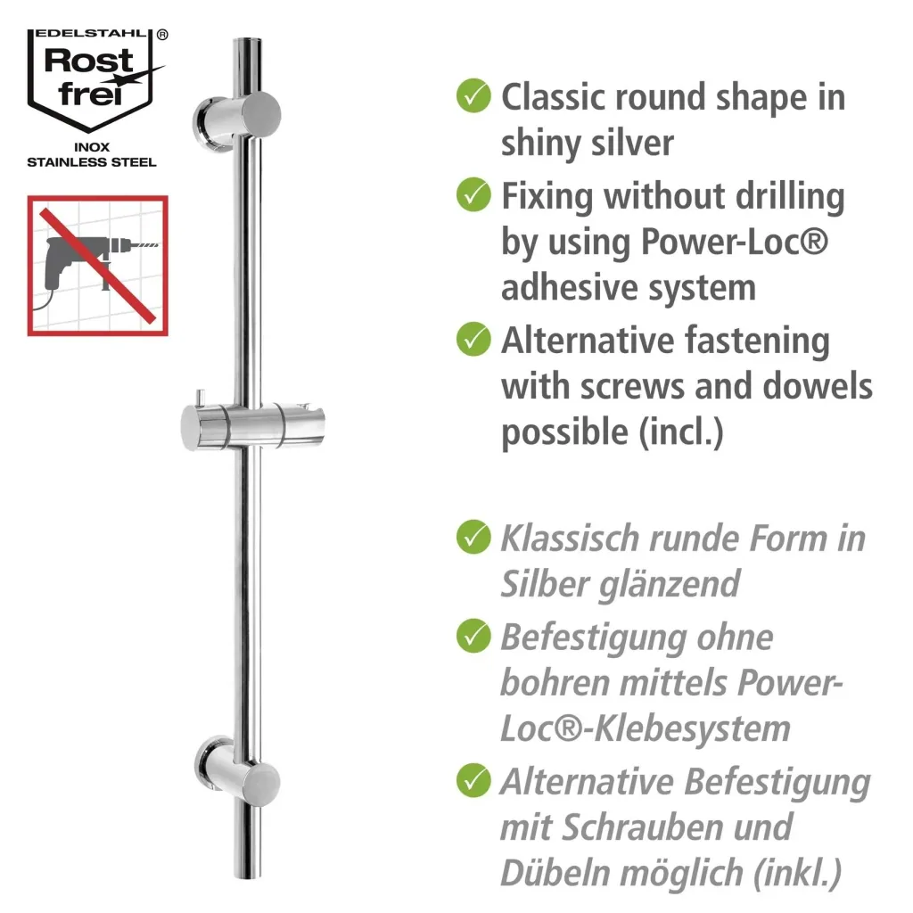Power-Loc® Duschstange Chrom, Befestigen ohne Bohren