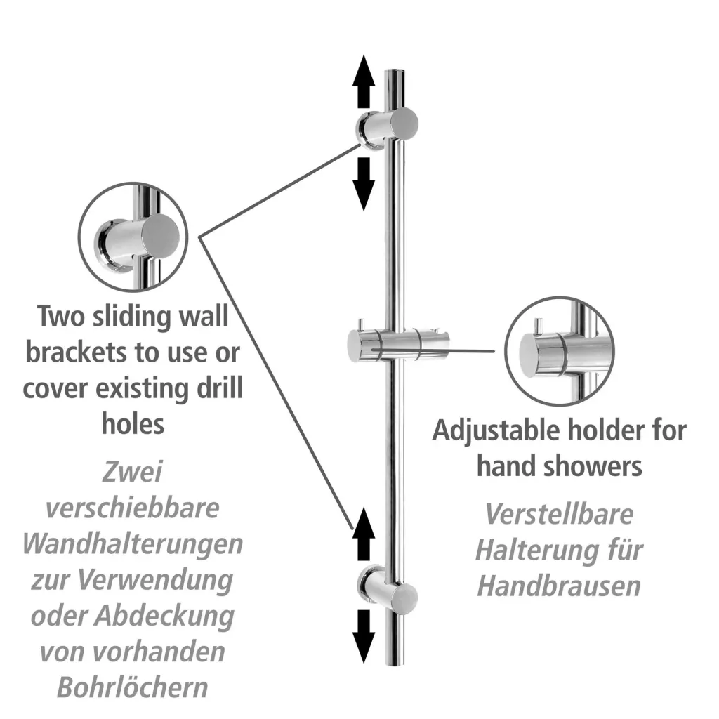 Power-Loc® Duschstange Chrom, Befestigen ohne Bohren