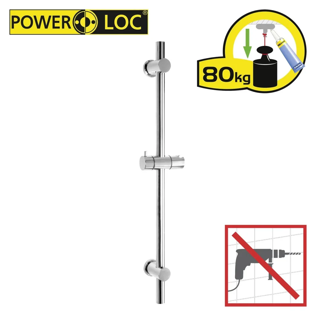 Power-Loc® Duschstange Chrom, Befestigen ohne Bohren