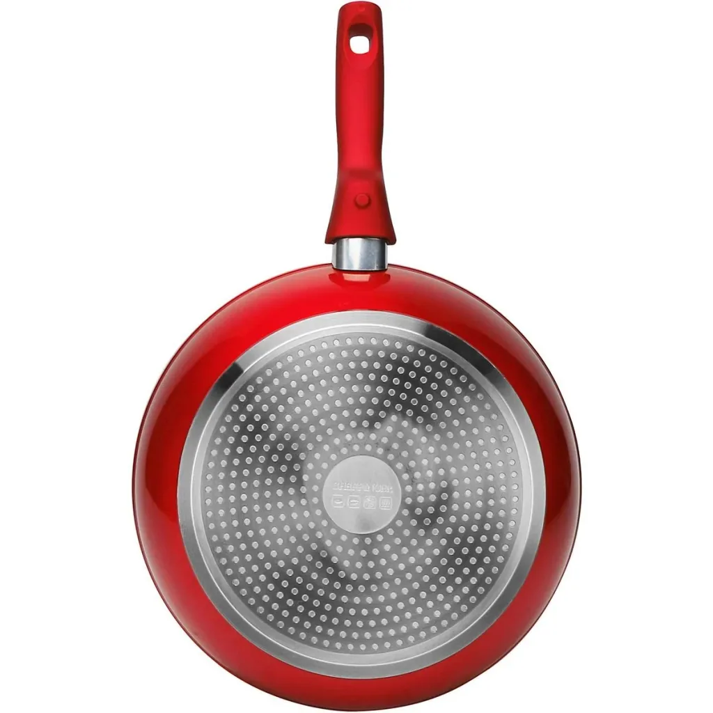 Wokpfanne - mit Deckel - 30cm - Rot